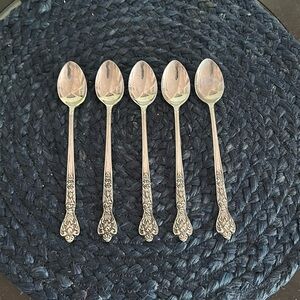 - Versailles Stainless Steel Ice Tea Spoons- Lot of 5